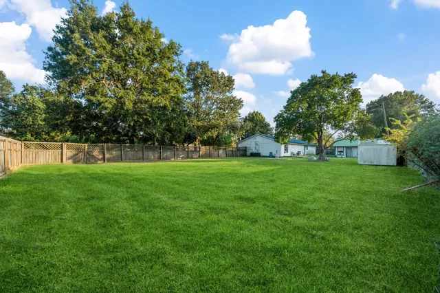 a view of yard with green space