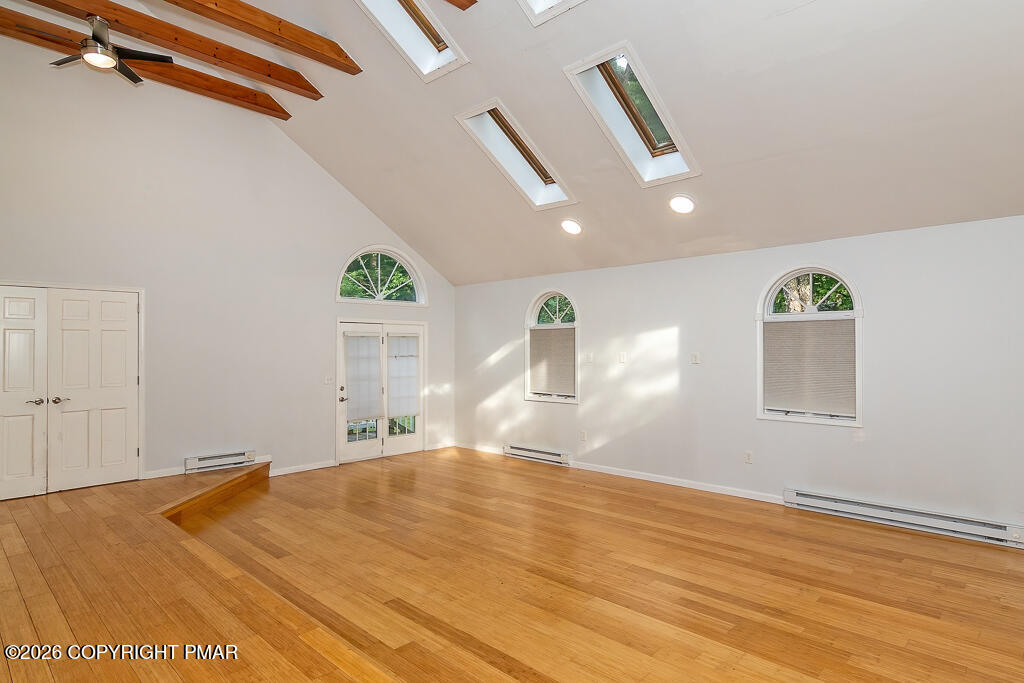 755 White Oak Road Cresco, PA 18326 - Photo 20 of 50 a view of a room with wooden floor and potted plant