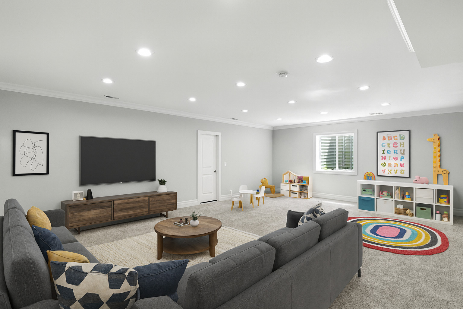 1127 Kenton Road Deerfield, IL 60015 - Photo 25 of 35 a living room with furniture and a flat screen tv