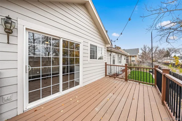 a view of a house with a large window