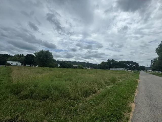 a view of a green field with clear sky