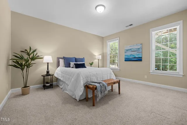 a living room with furniture a rug and a window