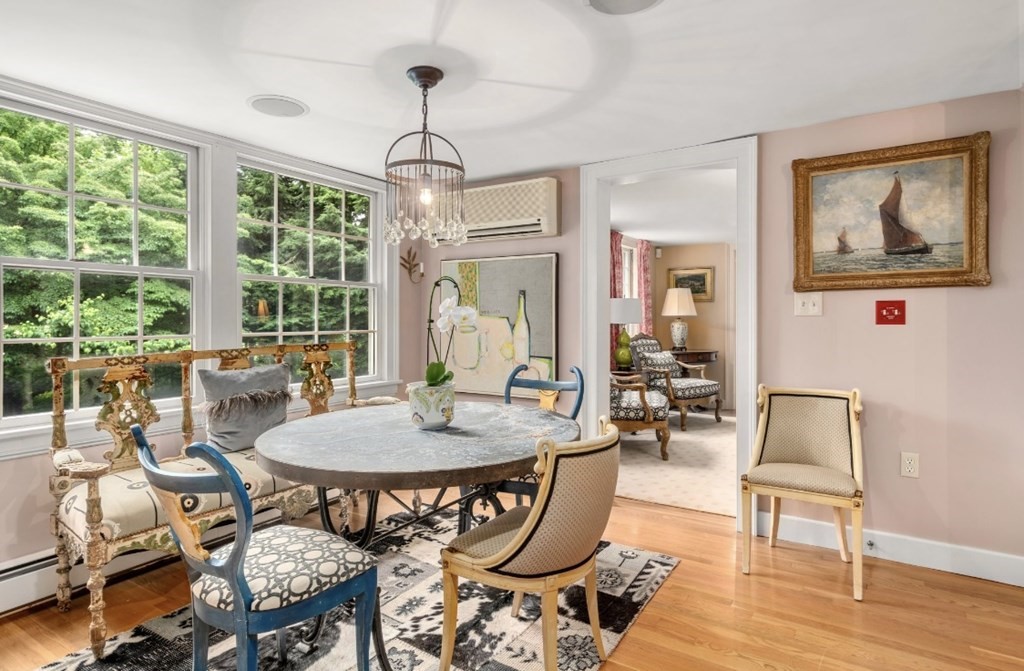217 Conant Road Weston, MA 02493 - Photo 15 of 30 a view of a dining room with furniture window and outside view