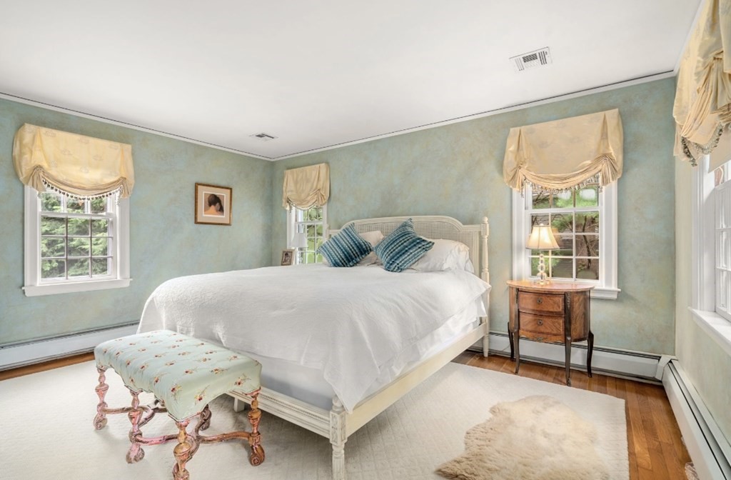 217 Conant Road Weston, MA 02493 - Photo 19 of 30 a bedroom with a bed and wooden floor