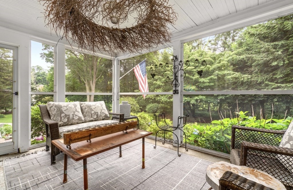 217 Conant Road Weston, MA 02493 - Photo 9 of 30 a outdoor living space with furniture and a garden