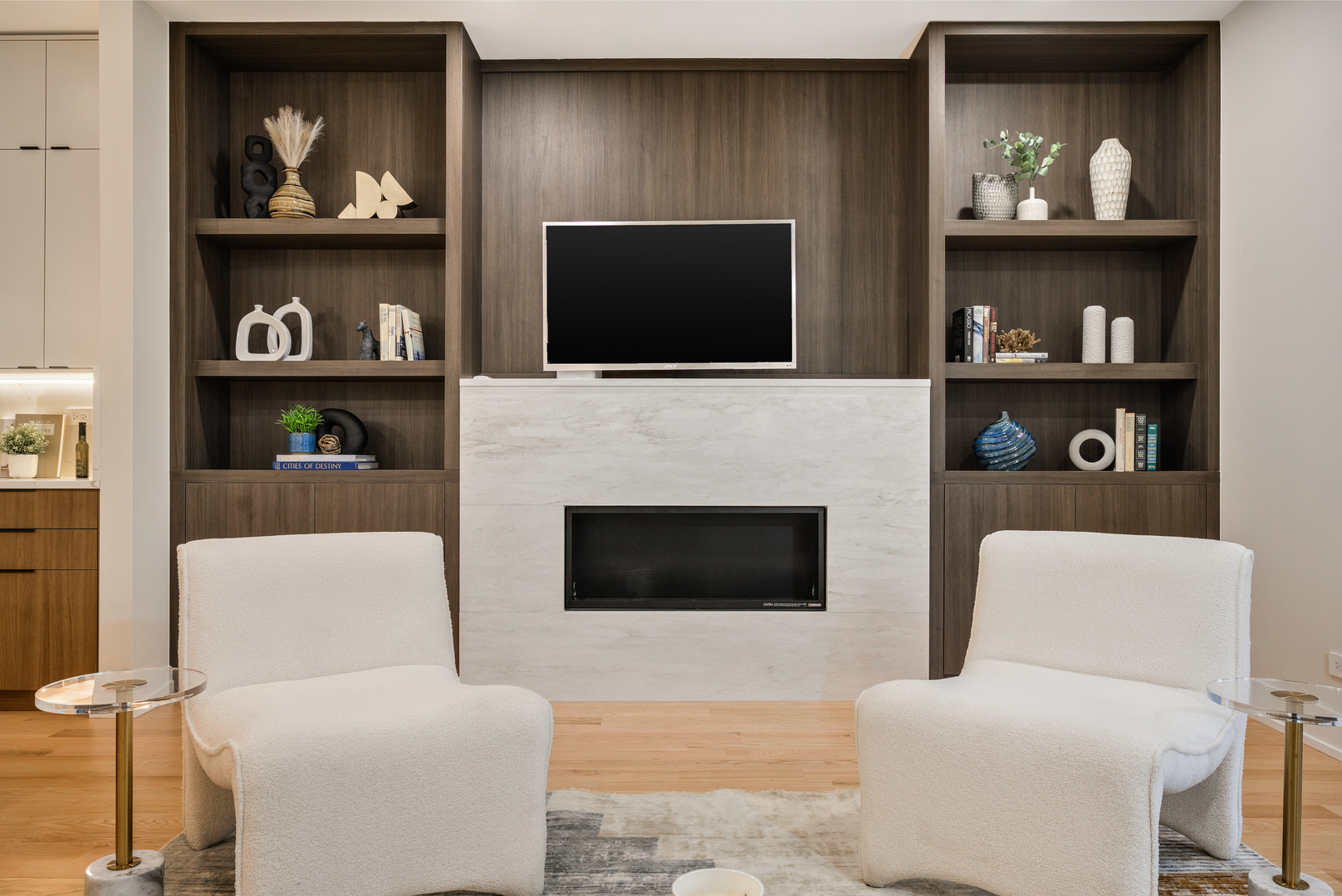 2225 West Carmen Avenue Chicago, IL 60625 - Photo 18 of 45 a living room with furniture and a flat screen tv