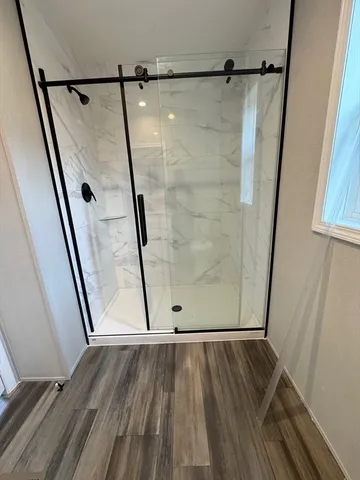 a close view of closet