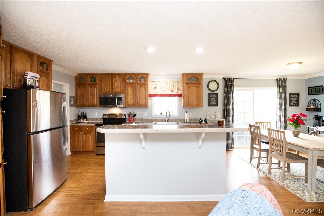 2862 Stage Coach Road Farmville, VA 23901 - Photo 19 of 48 a kitchen with appliances a sink and a refrigerator