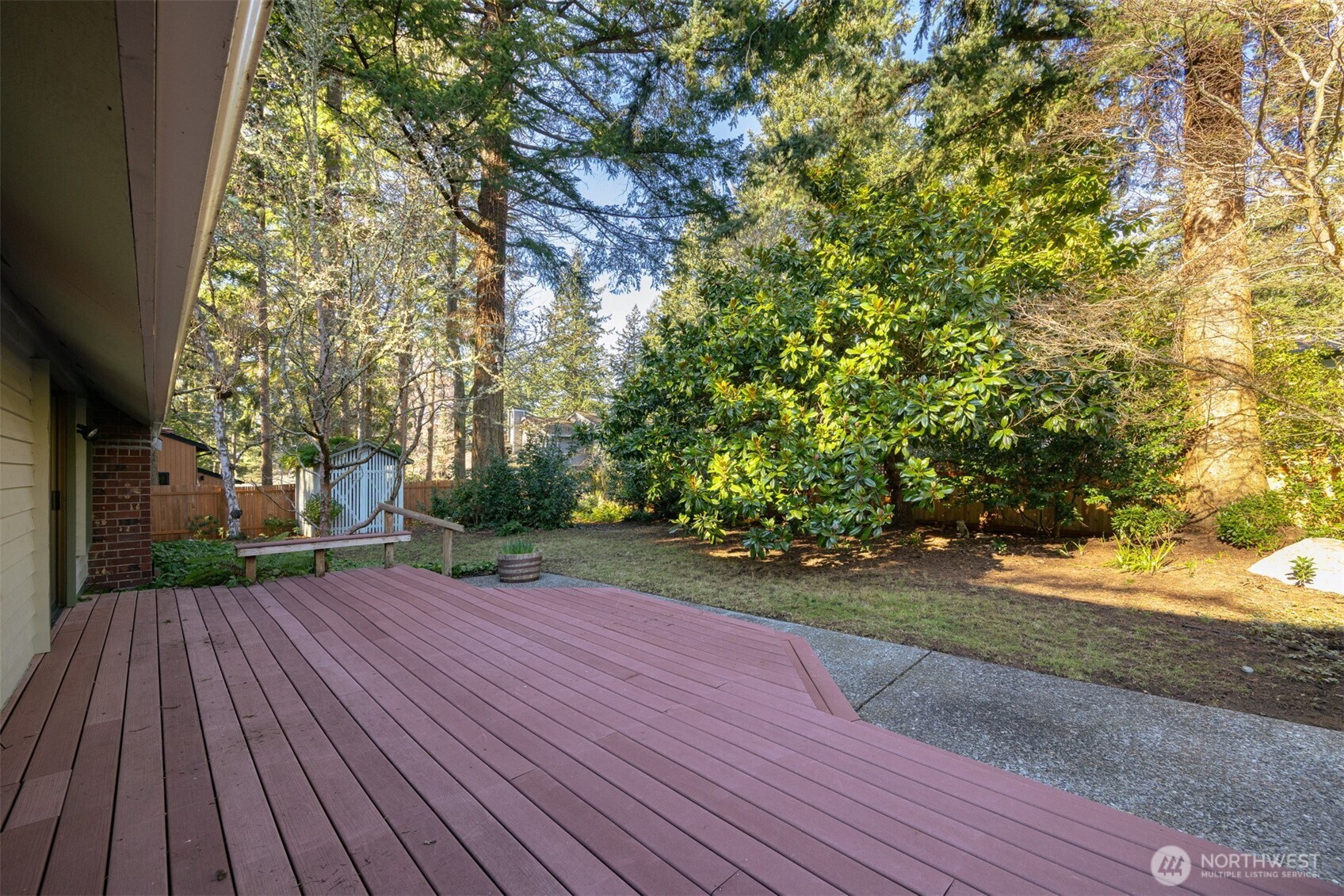 413 Viewcrest Road Bellingham, WA 98229 - Photo 34 of 40 a view of a backyard with wooden floor