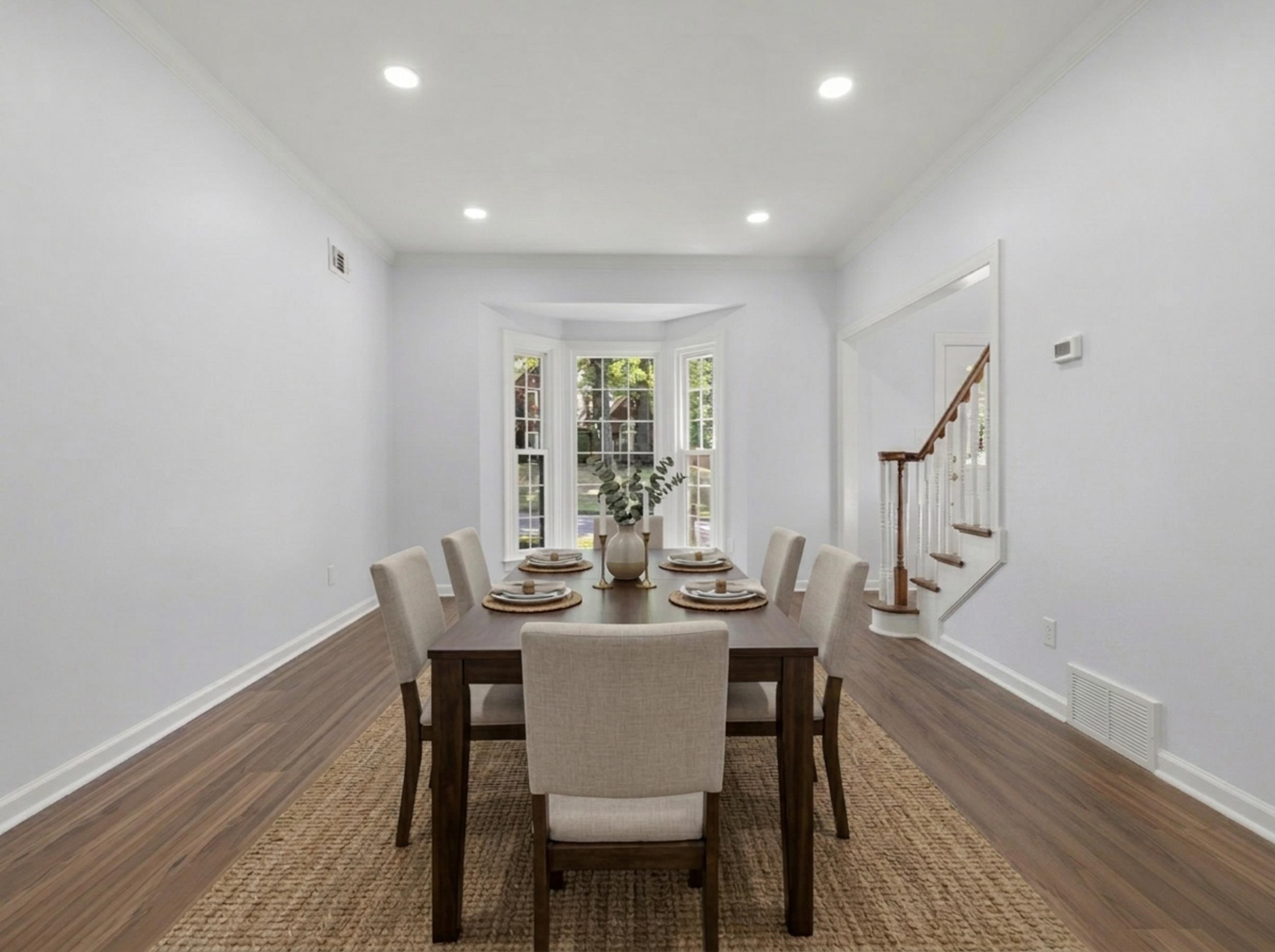 486 Brook Ridge Circle Memphis, TN 38018 - Photo 11 of 40 Dining room featuring dark wood-style floors, recessed lighting, and ornamental molding