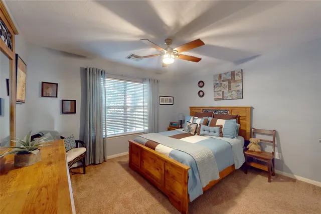 a front view of house with a garden