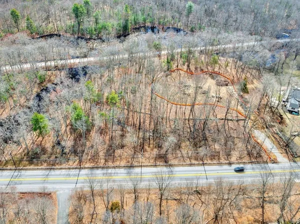a view of a lake with a mountain