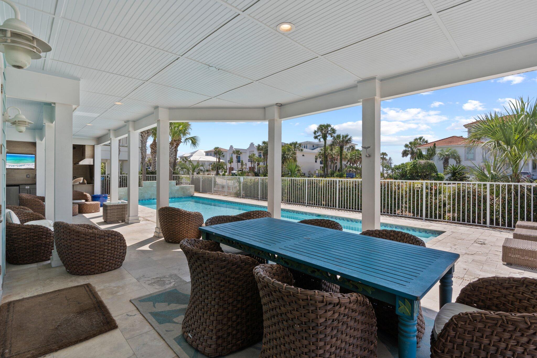 4478 Ocean View Drive Destin, FL 32541 - Photo 101 of 122 a view of a patio with a table chairs and a table
