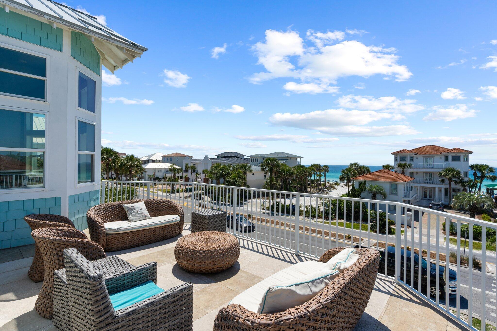 4478 Ocean View Drive Destin, FL 32541 - Photo 88 of 122 a view of a roof deck with couches