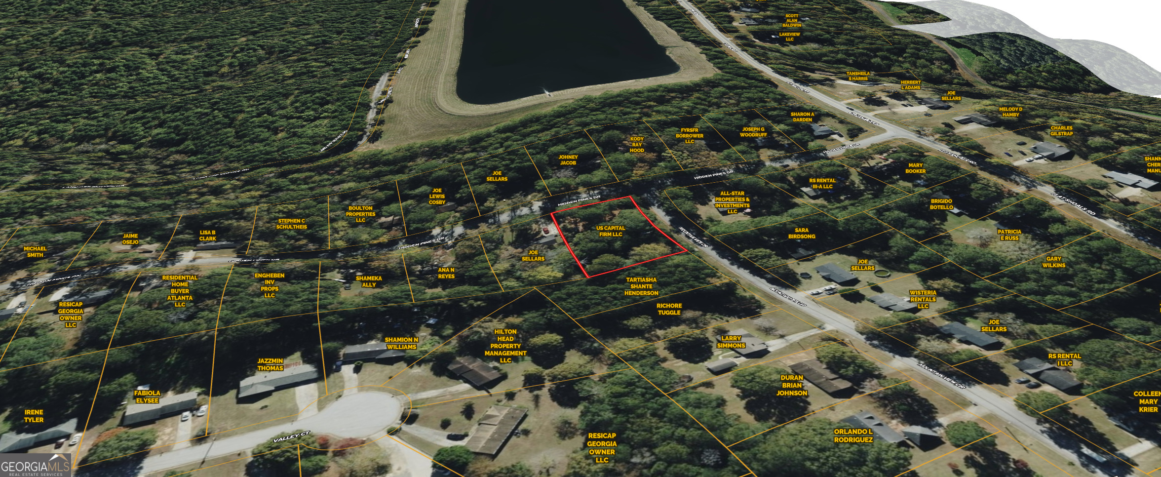 55 Hidden Pines Drive Covington, GA 30016 - Photo 5 of 7 an aerial view of a residential houses with yard