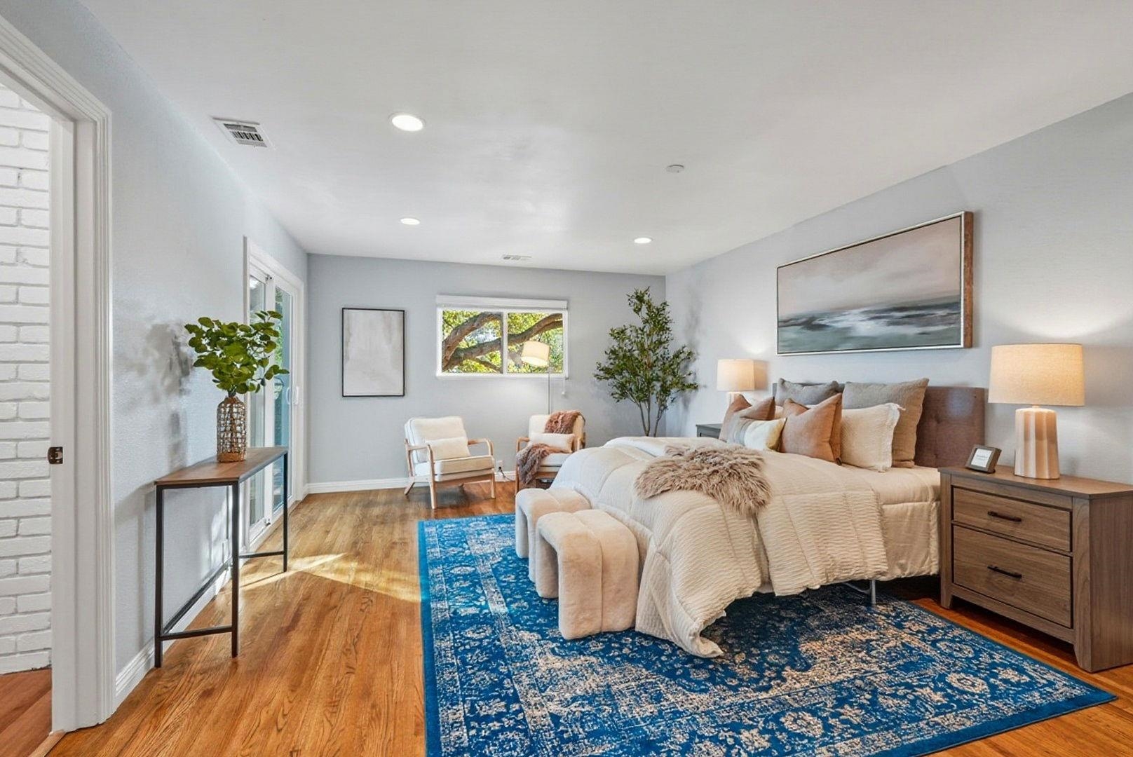 1368 Pegan Common Livermore, CA 94550 - Photo 19 of 47 a bed room with a bed and a chair