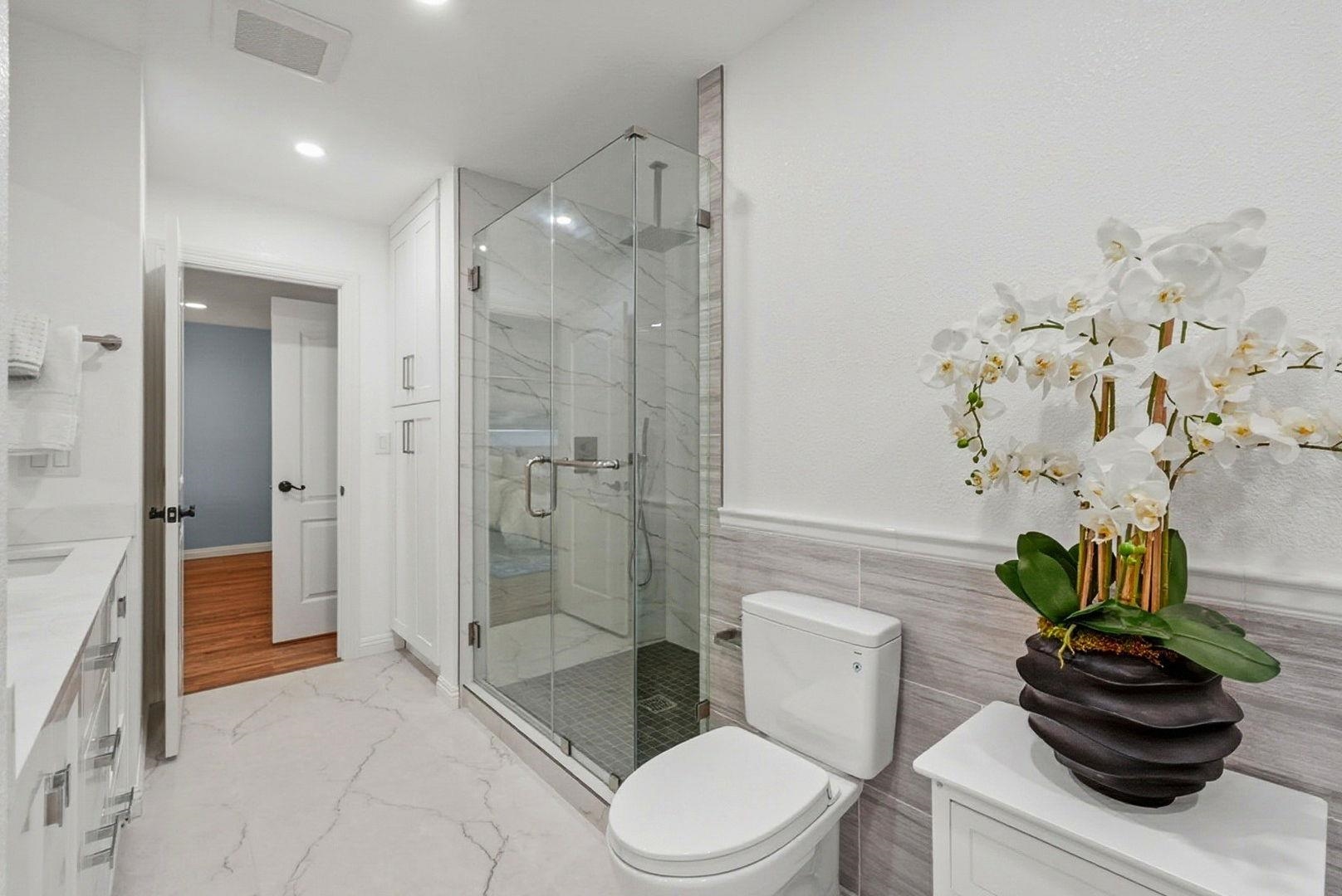 1368 Pegan Common Livermore, CA 94550 - Photo 24 of 47 a bathroom with a shower a toilet and a shower