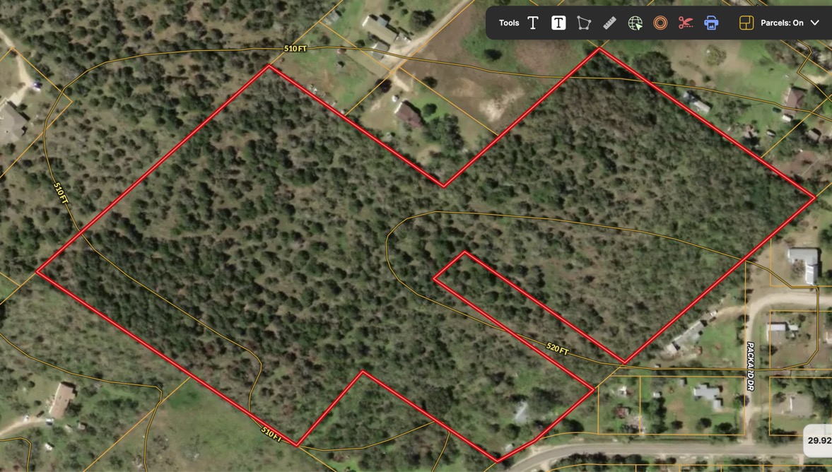 0 Fm 1854 Rd Dale Dale, TX 78616 - Photo 2 of 29 Aerial Property Map. Displaying the outline and dimensions of the property