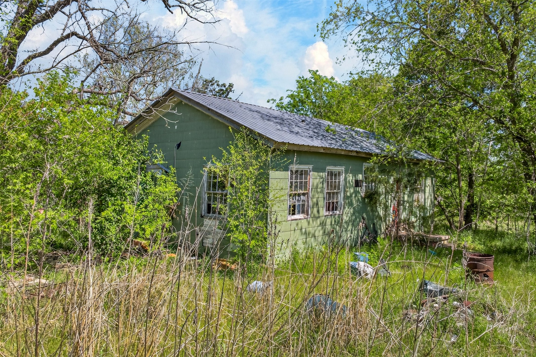 0 Fm 1854 Rd Dale Dale, TX 78616 - Photo 10 of 29 a backyard of a house with plants and large trees