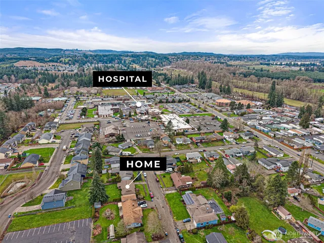 an aerial view of multiple house