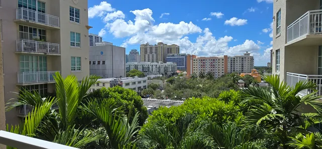 a view of a flower in a garden