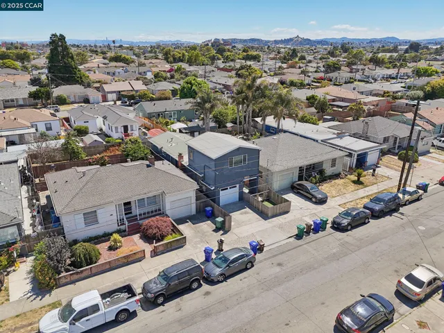 an aerial view of a city