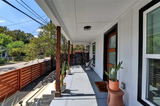 a view from balcony having patio
