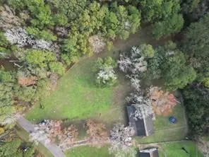 a aerial view of a yard