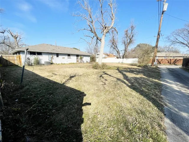 a backyard of a house