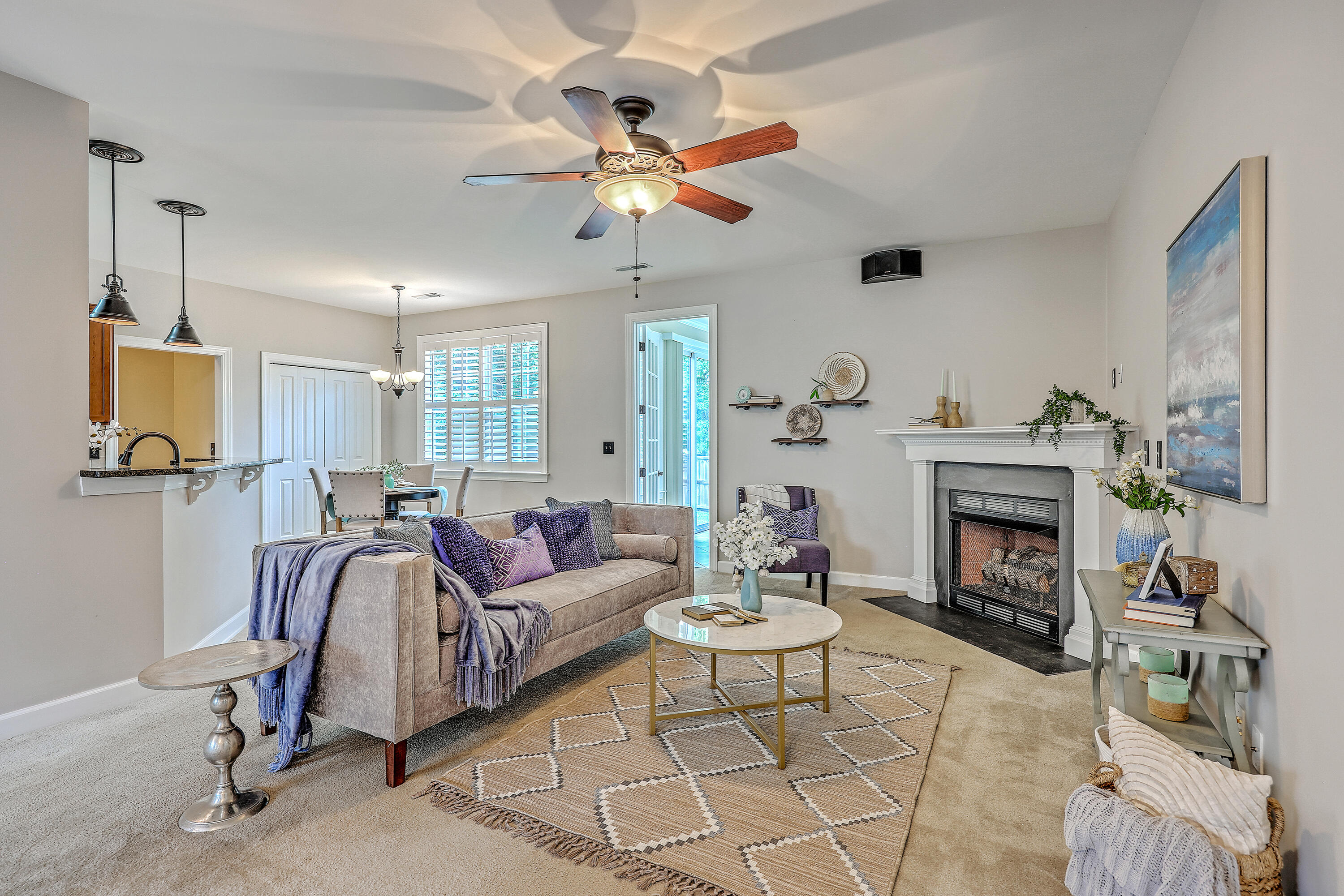 424 Black Horse Road Moncks Corner, SC 29461 - Photo 5 of 34 Living Room w/ Gas Firepace