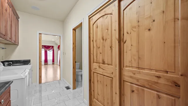 a view of a room with an empty space