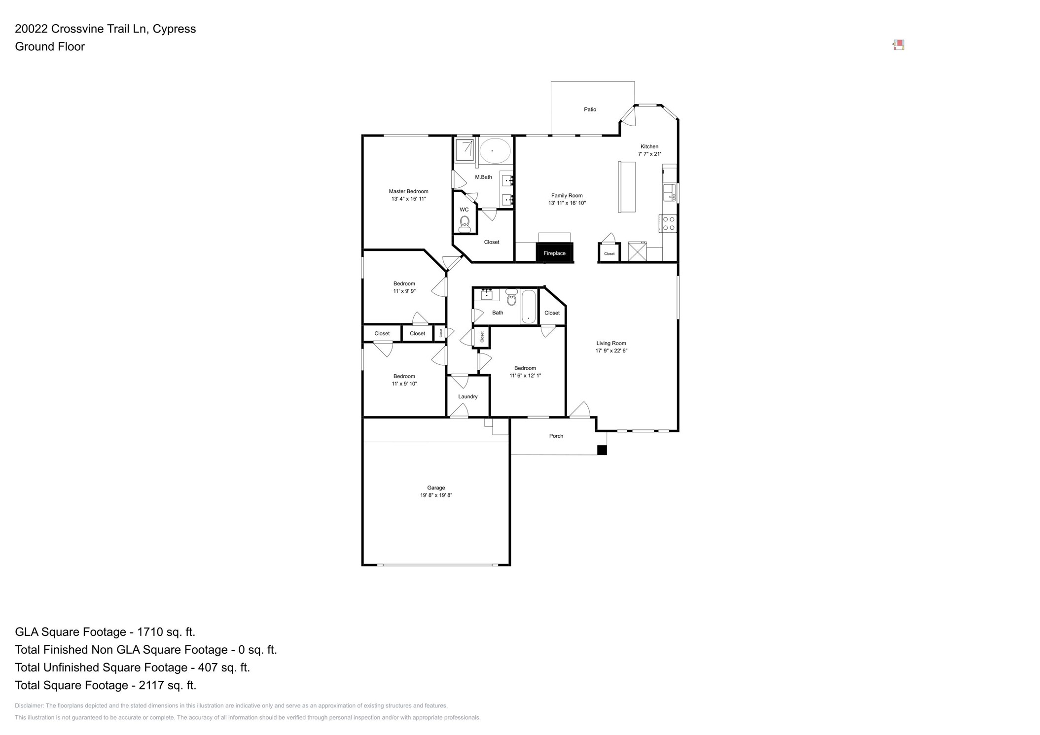 20022 Crossvine Trail Lane Cypress, TX 77433 - Photo 18 of 18 a picture of a room with a white walls