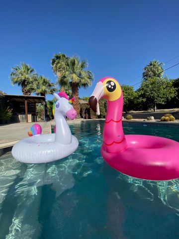 a front view of a house with entertaining space and garden