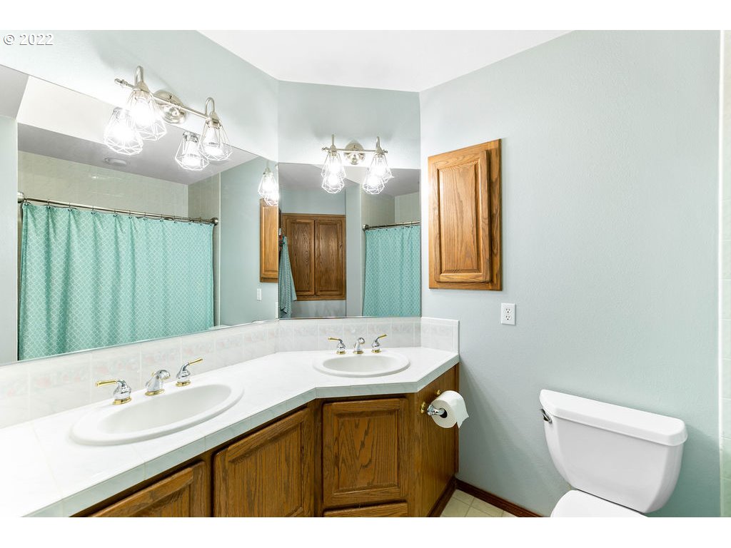 20010 Southeast 3rd Circle Camas, WA 98607 - Photo 27 of 28 a bathroom with a sink vanity and a mirror