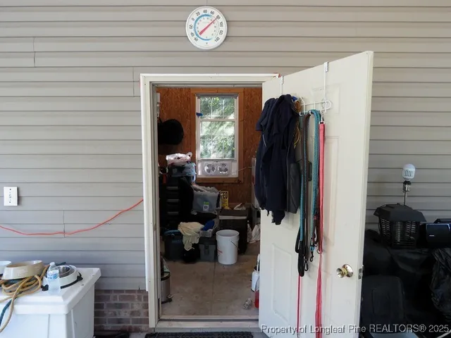 a view of a park with trees