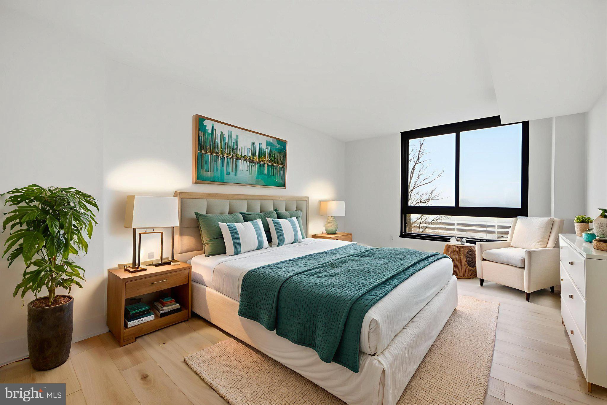 1808 Old Meadow Road, Unit 1201 McLean, VA 22102 - Photo 19 of 37 a bedroom with a large bed and a window