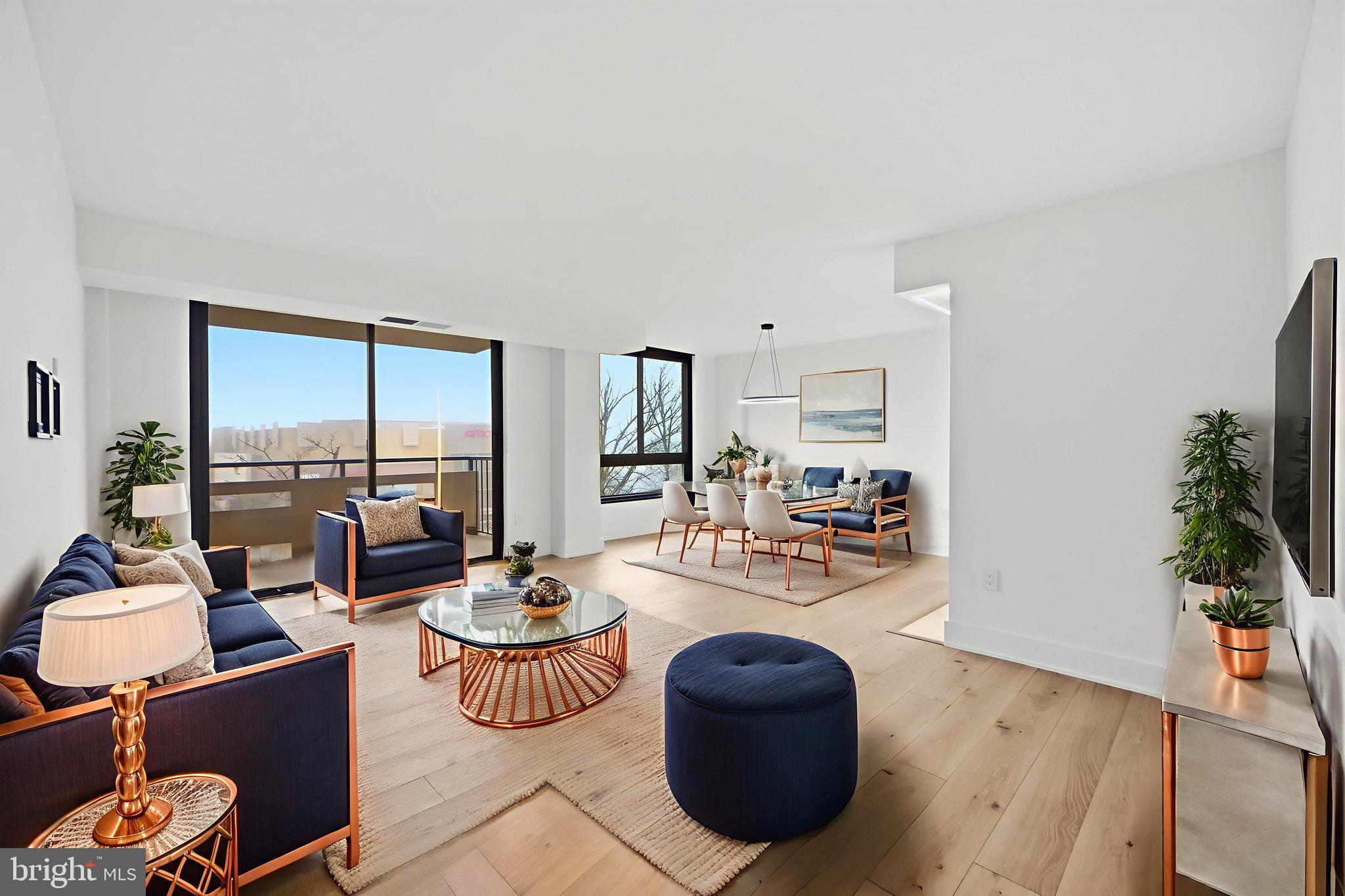 1808 Old Meadow Road, Unit 1201 McLean, VA 22102 - Photo 6 of 37 a living room with furniture and a large window