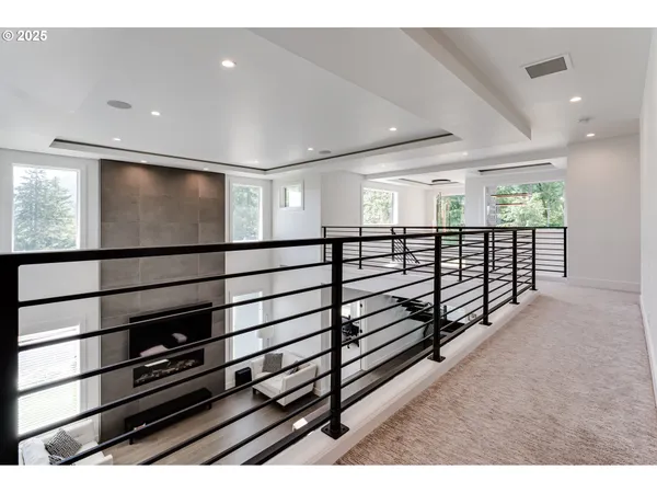 a view of room with stairs