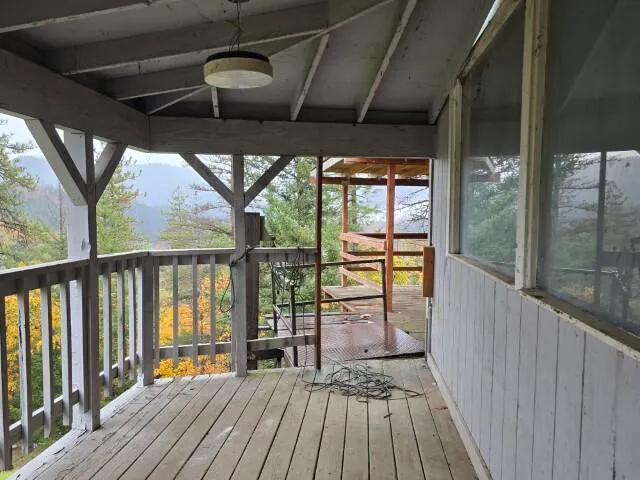 a view of a yard with a tree