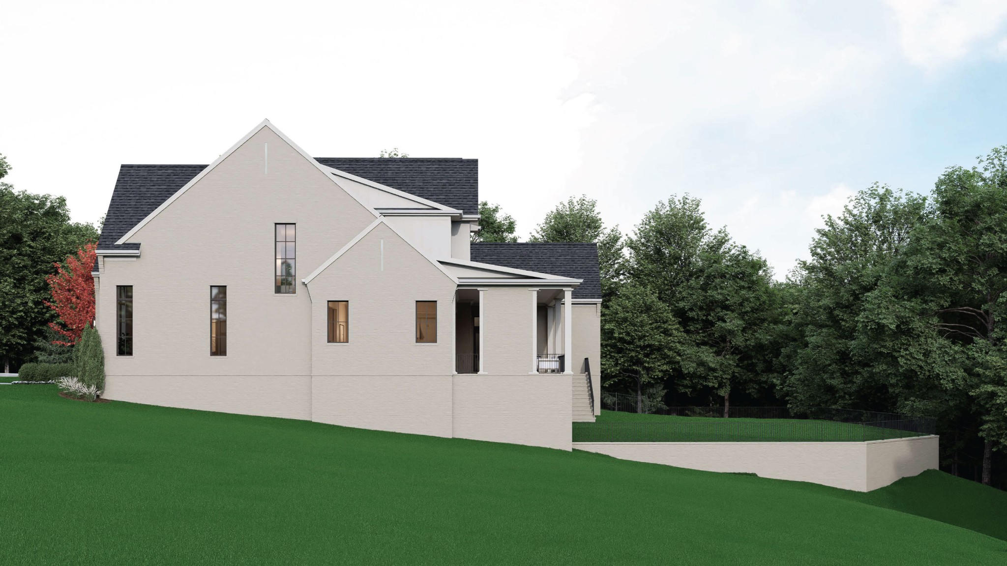 6064 Porters Union Way Arrington, TN 37014 - Photo 29 of 83 a view of a white house next to a yard with big trees