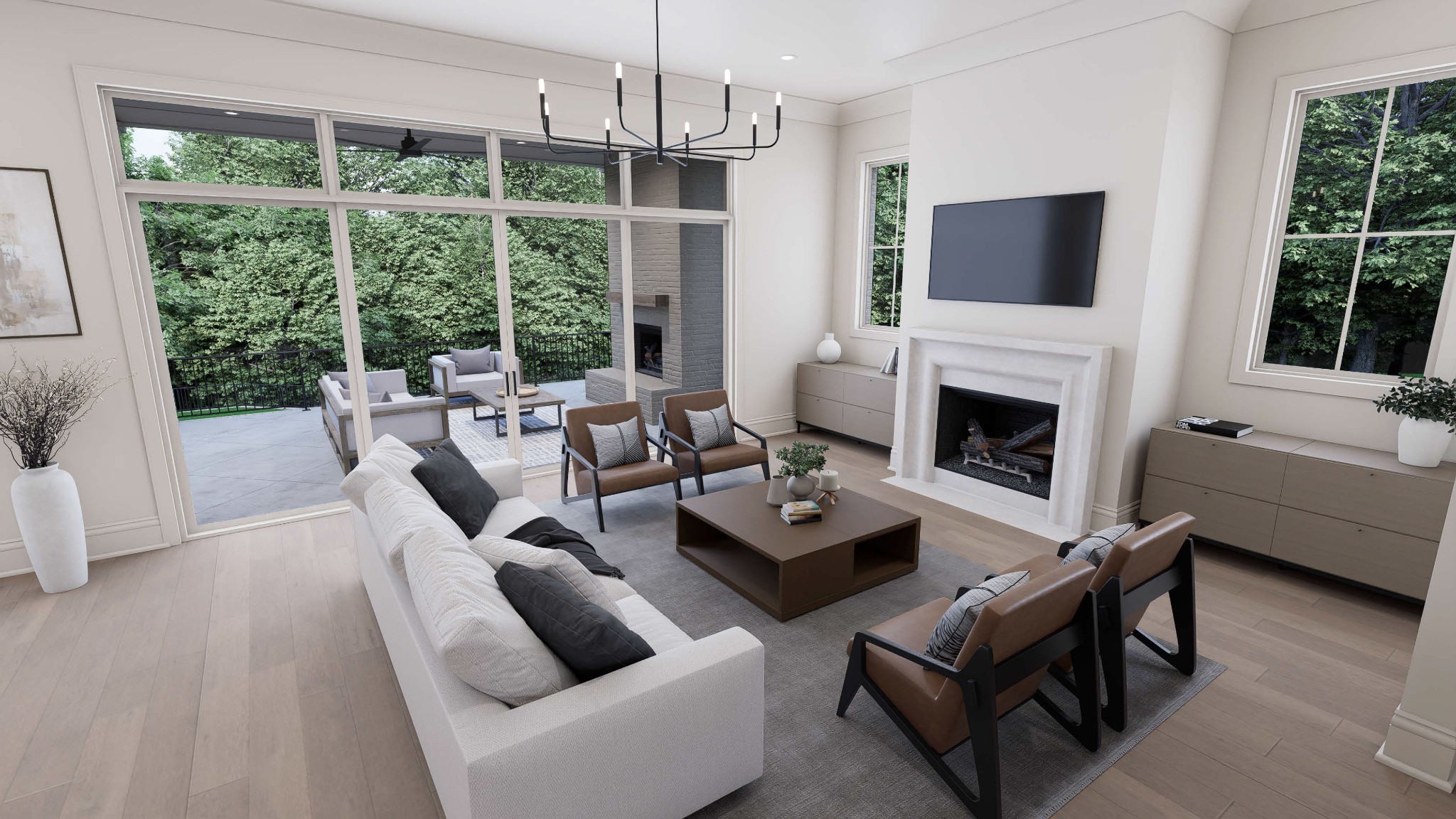 6064 Porters Union Way Arrington, TN 37014 - Photo 7 of 83 a living room with furniture fireplace and a large window