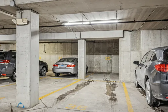 a view of parking garage