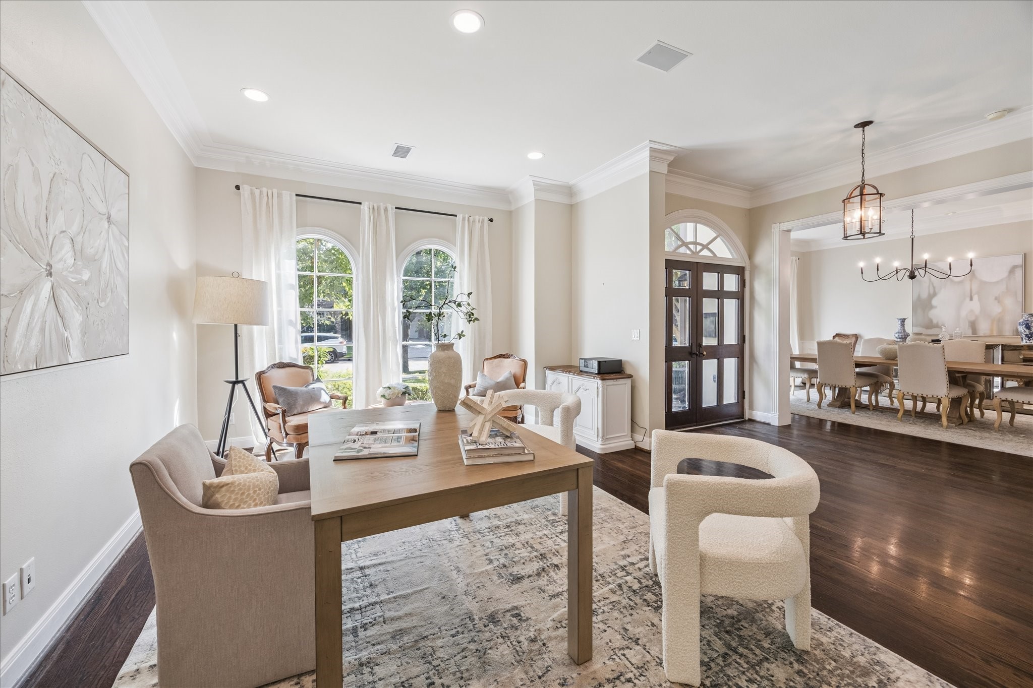 3818 Case Street West University Place, TX 77005 - Photo 5 of 29 a view of a dining room with furniture window and wooden floor