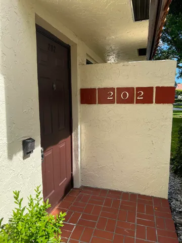 a view of a wooden door