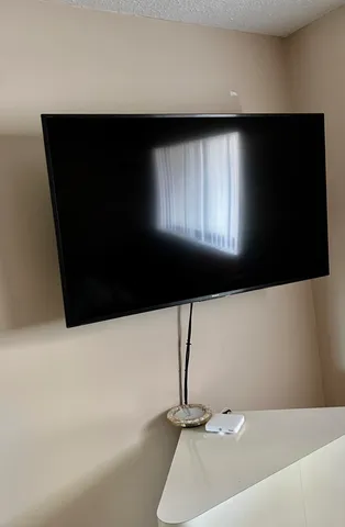 a living room with a tv