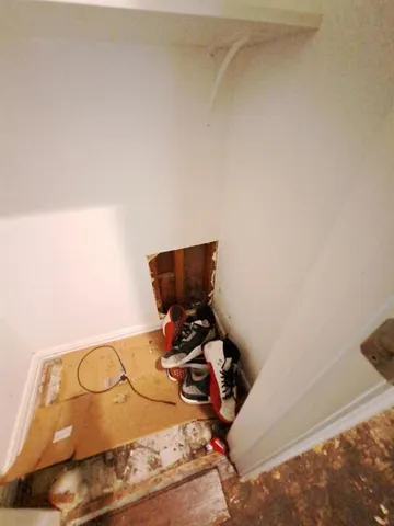 a room with storage and utility