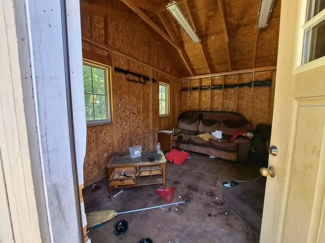 a view of car garage