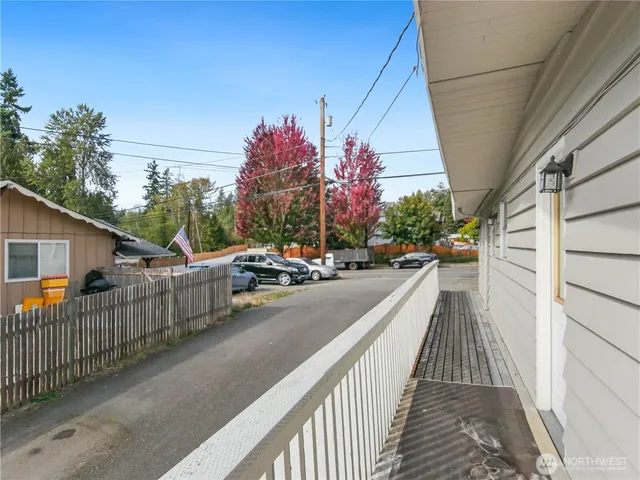 front view of a house with a street