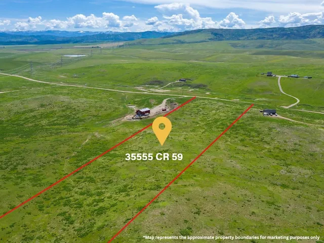 a view of a field with an ocean