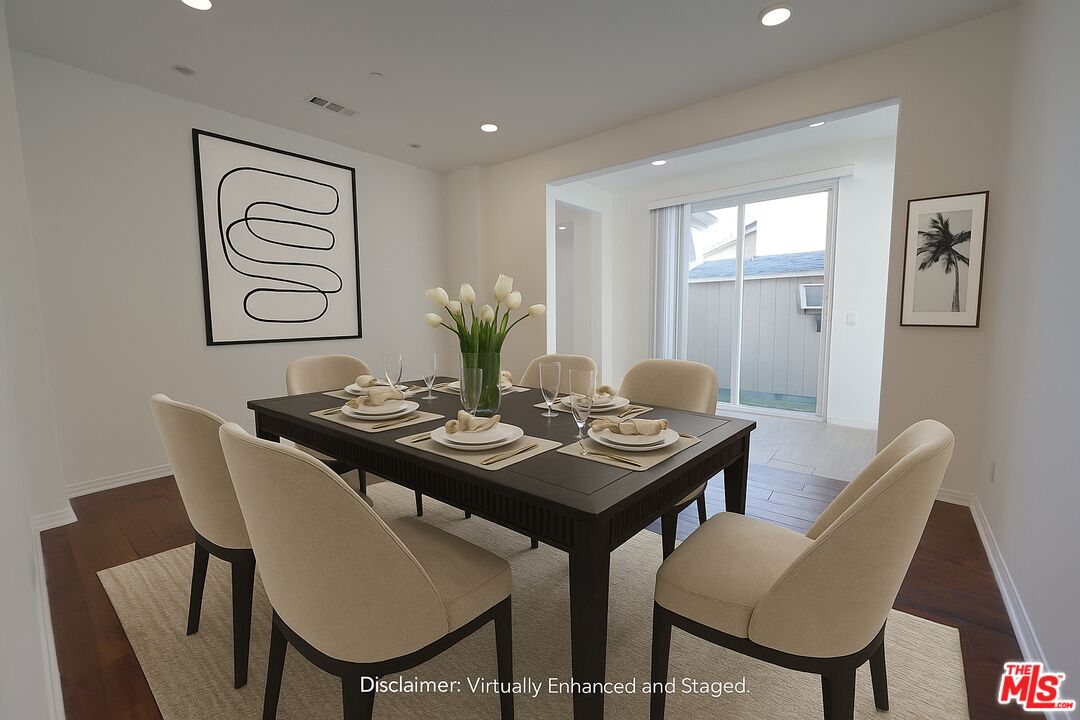 13233 Stanton Drive Rancho Cucamonga, CA 91739 - Photo 7 of 39 a view of a dining room with furniture and wooden floor